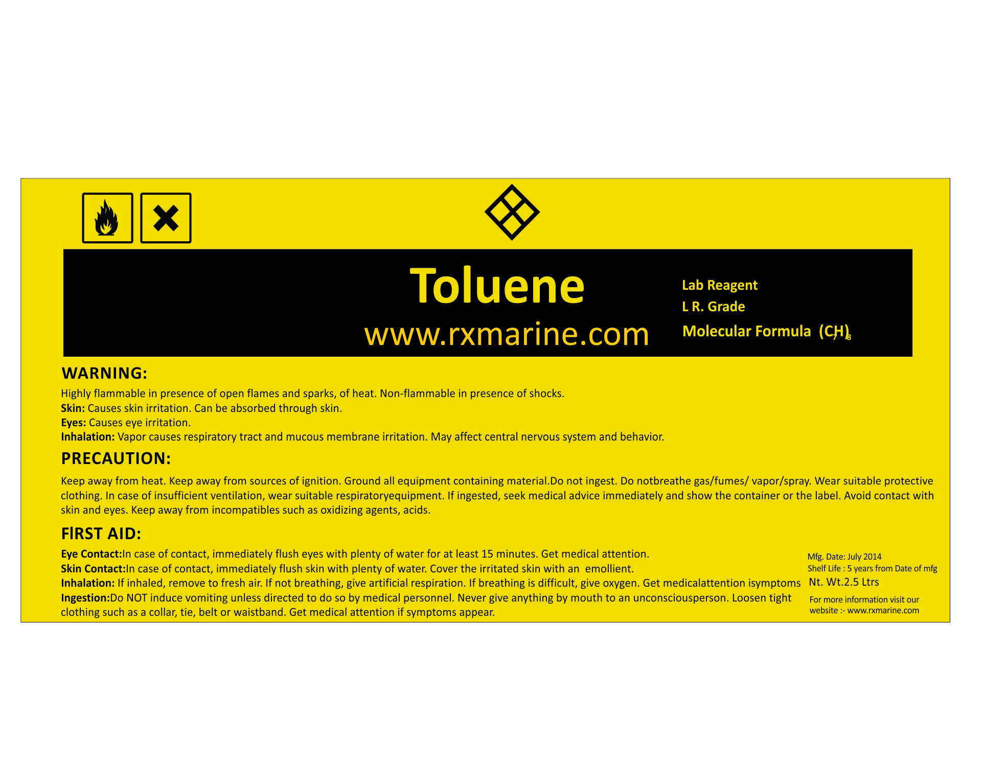 TOLUENE Tech Grade 210 Ltrs